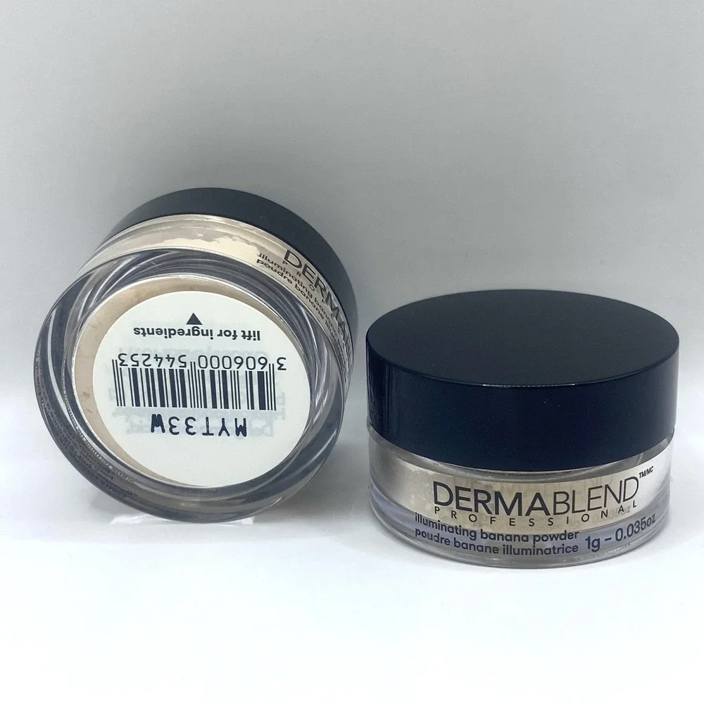 2x Dermablend Illuminating Banana Setting Powder Mini 1g .0.035oz Travel Size